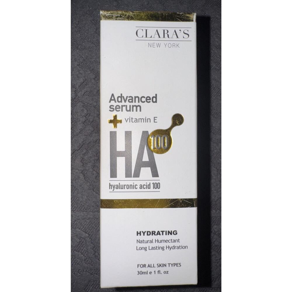 Clara's New York 100 Pure Advanced Hyaluronic Acid Facial Serum 30ml Sealed NIB